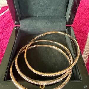 Givenchy Black and Gold Box Bungle & rhinestone